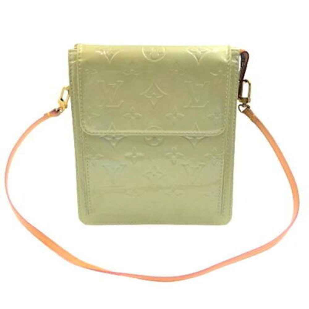 Louis Vuitton Mott Vernis Patent Silver Gray Shoulder Bag